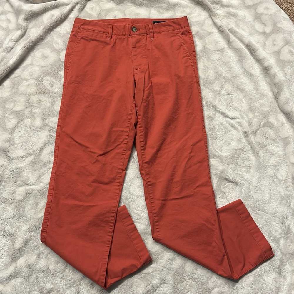 Bonobos Straight Leg Pants Flat Front Chino Salmon Size  30 x 32